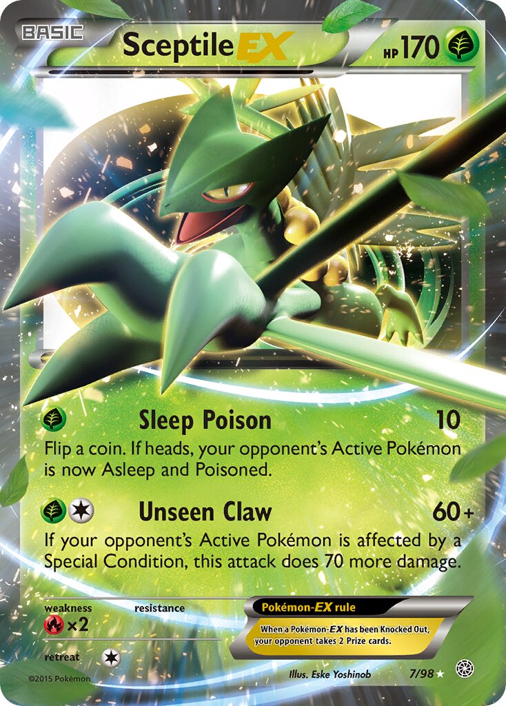 Sceptile-EX - 7/98 - Rare Holo EX (Inglés Foil MP)