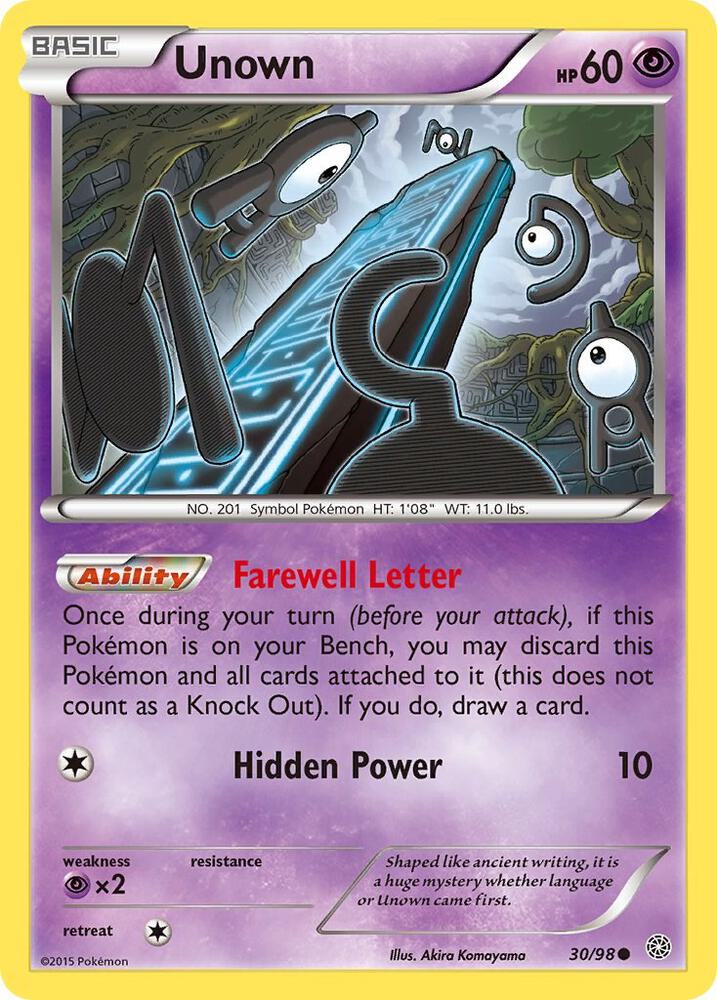 Unown - 30/98 - Common (Inglés NM)