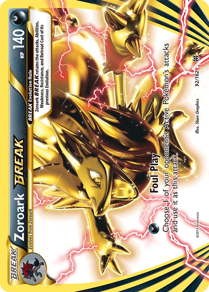 Zoroark BREAK - 92/162 - Rare BREAK (Inglés Foil MP)