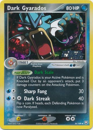 Dark Gyarados - 36/109 - Uncommon Reverse Holo - MP