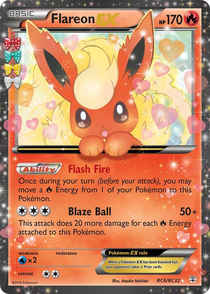 Flareon-EX - RC6/RC32 - Rare Holo EX (Inglés Foil LP)