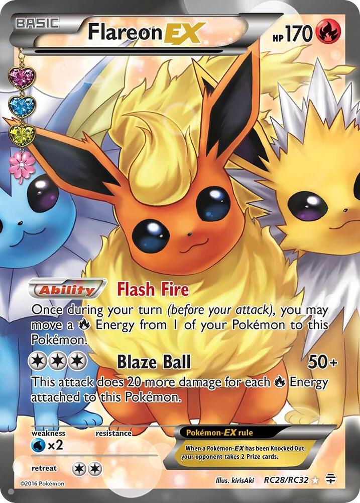 Flareon-EX - RC28/RC32 - Rare Ultra (Inglés Foil LP)