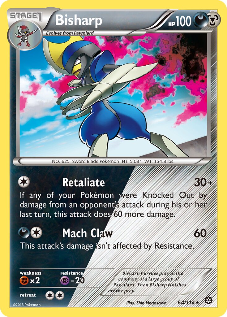 Bisharp - 64/114 - Rare Holo (Inglés Reverse Holo LP)