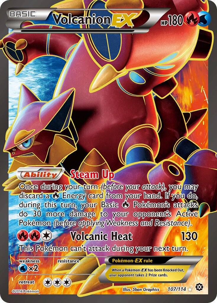 Volcanion-EX - 107/114 - Rare Ultra (Inglés Foil LP)