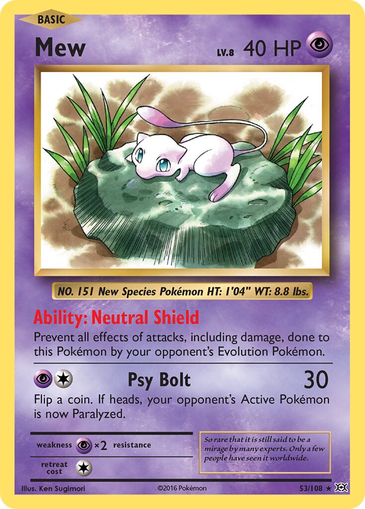 Mew - 53/108 - Rare Holo (Inglés Foil LP)