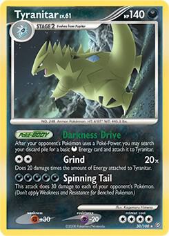 Tyranitar - 30/100 (DP Stormfront) - 030/100 - Holo Rare (Inglés Foil NM)