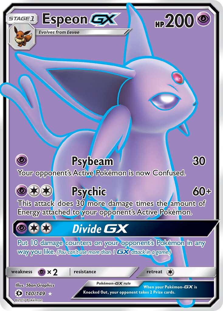 Espeon-GX - 140/149 - Rare Ultra (Inglés Foil NM)