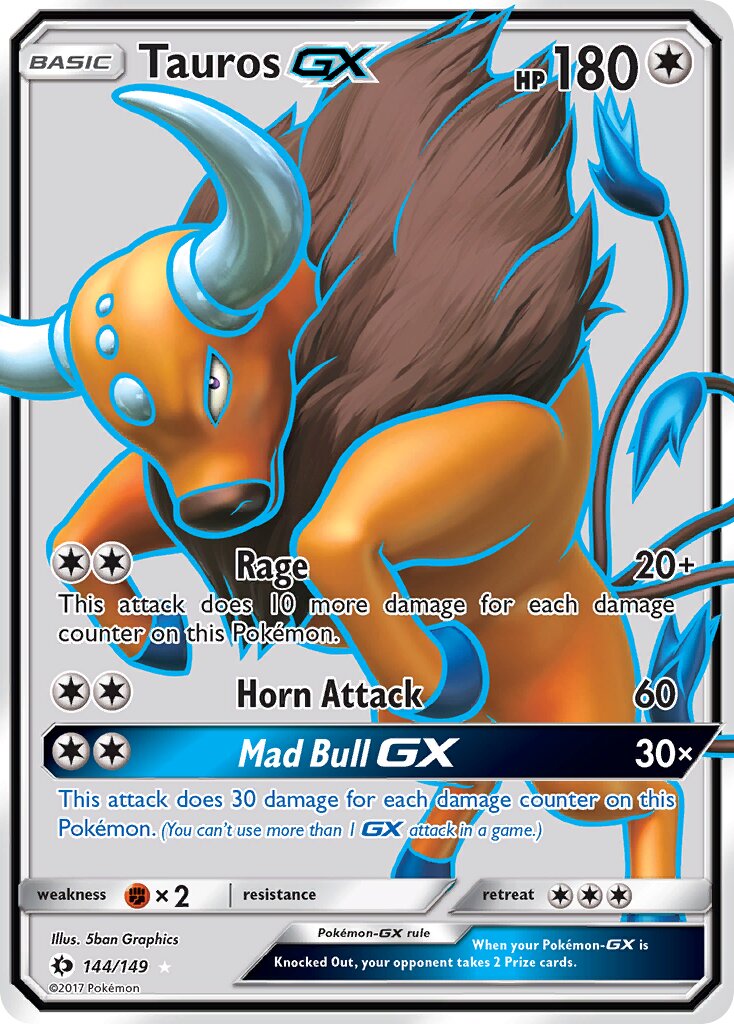 Tauros-GX - 144/149 - Rare Ultra (Inglés Foil MP)