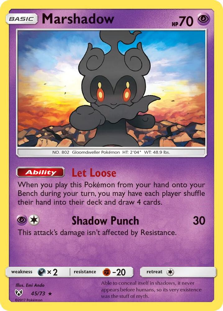 Marshadow - 45/73 - Rare Holo (Inglés Foil LP)