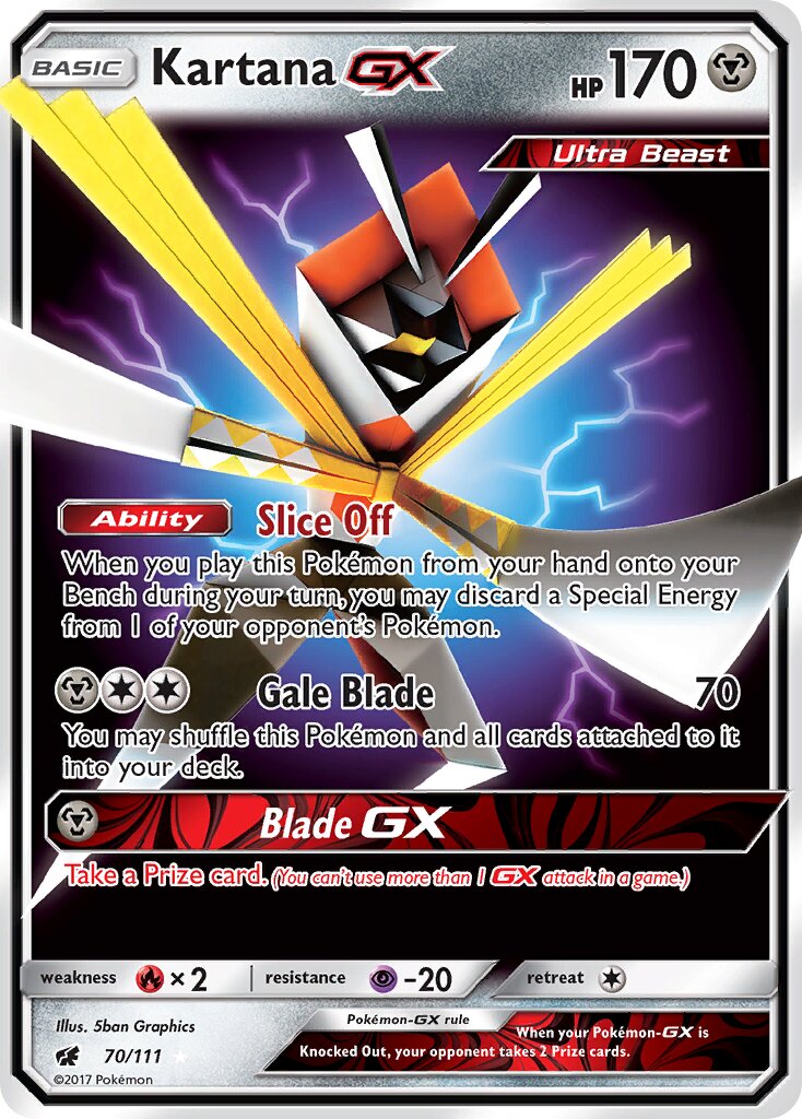 Kartana-GX - 70/111 - Rare Holo GX (Inglés Foil NM)