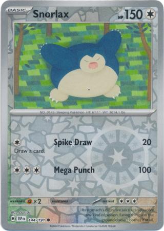 Snorlax - 144/191 - Common Reverse Holo (Español)
