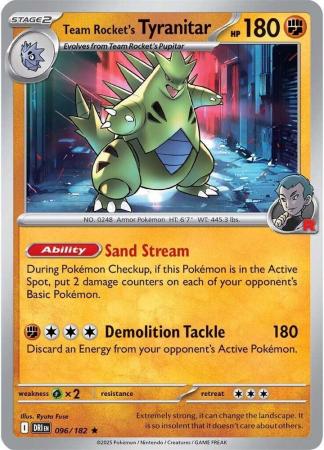Team Rocket's Tyranitar - 096/182 - Holo Rare