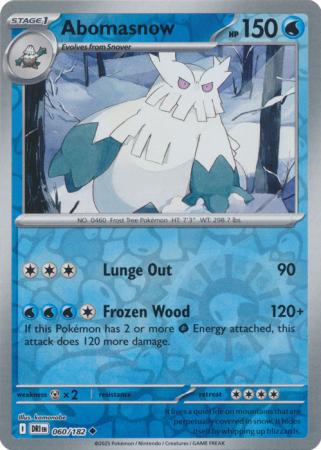 Abomasnow - 060/182 - Uncommon Reverse Holo