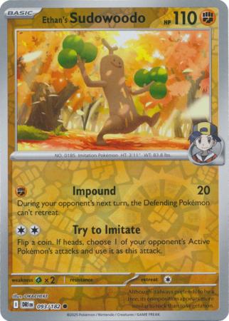 Ethan's Sudowoodo - 093/182 - Common Reverse Holo