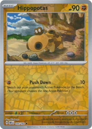 Hippopotas - 105/182 - Common Reverse Holo (Español)