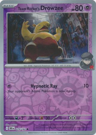 Team Rocket's Drowzee - 079/182 - Common Reverse Holo
