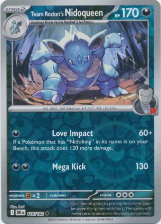 Team Rocket's Nidoqueen - 116/182 - Uncommon Reverse Holo (Español)