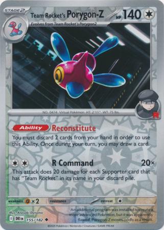 Team Rocket's Porygon-Z - 155/182 - Uncommon Reverse Holo (Español)