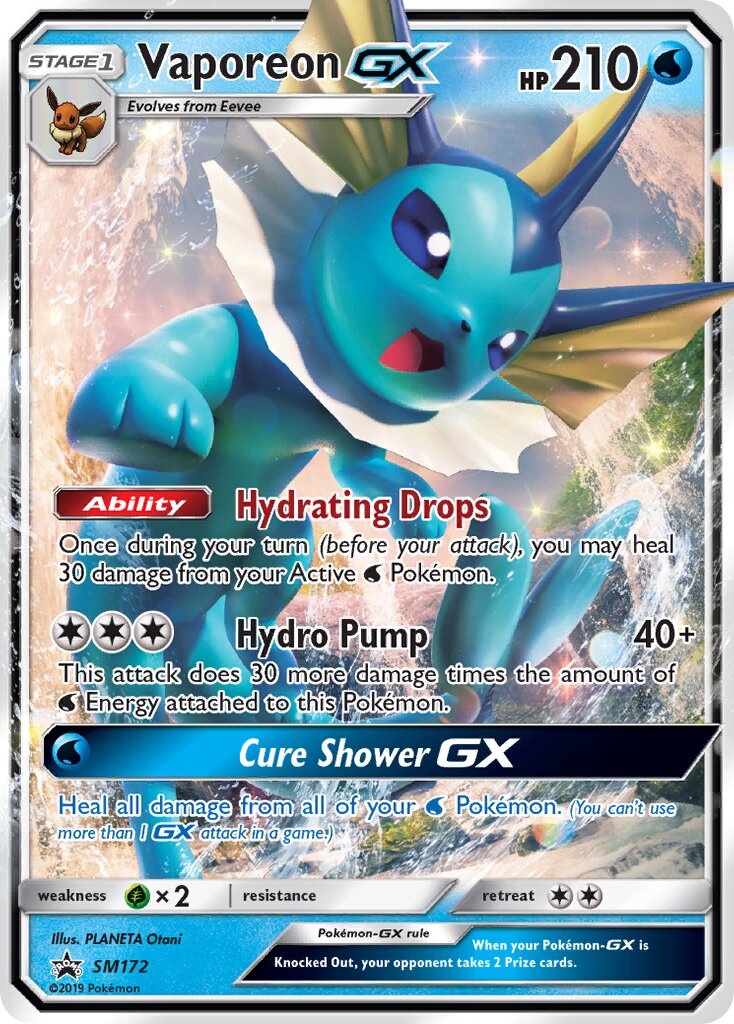 Vaporeon-GX - SM172 - Promo (Español Foil NM)