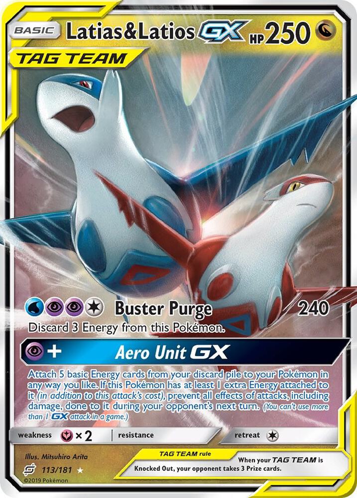 Latias & Latios-GX - 113/181 - Rare Holo GX (Español Foil NM)