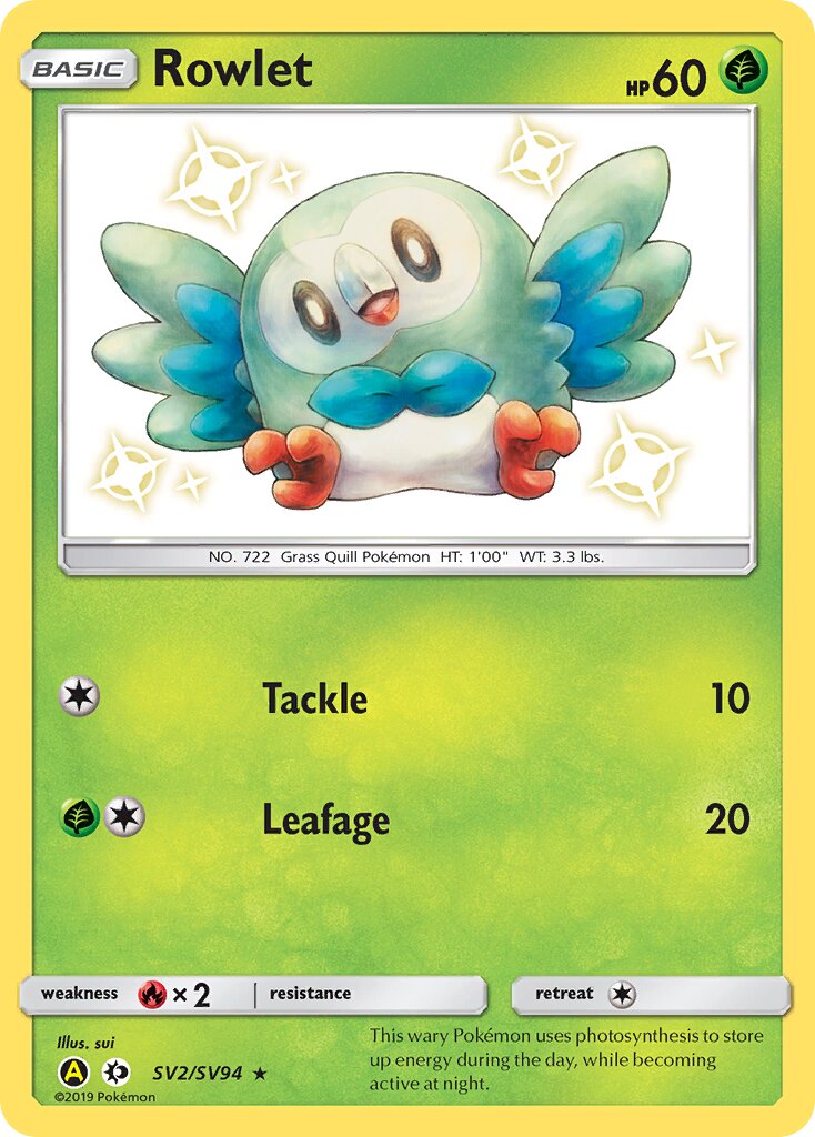 Rowlet - SV2/SV94 - Rare Shiny (Inglés Foil NM)