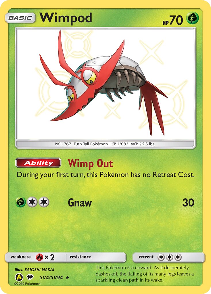 Wimpod - SV4/SV94 - Rare Shiny (Inglés Foil NM)