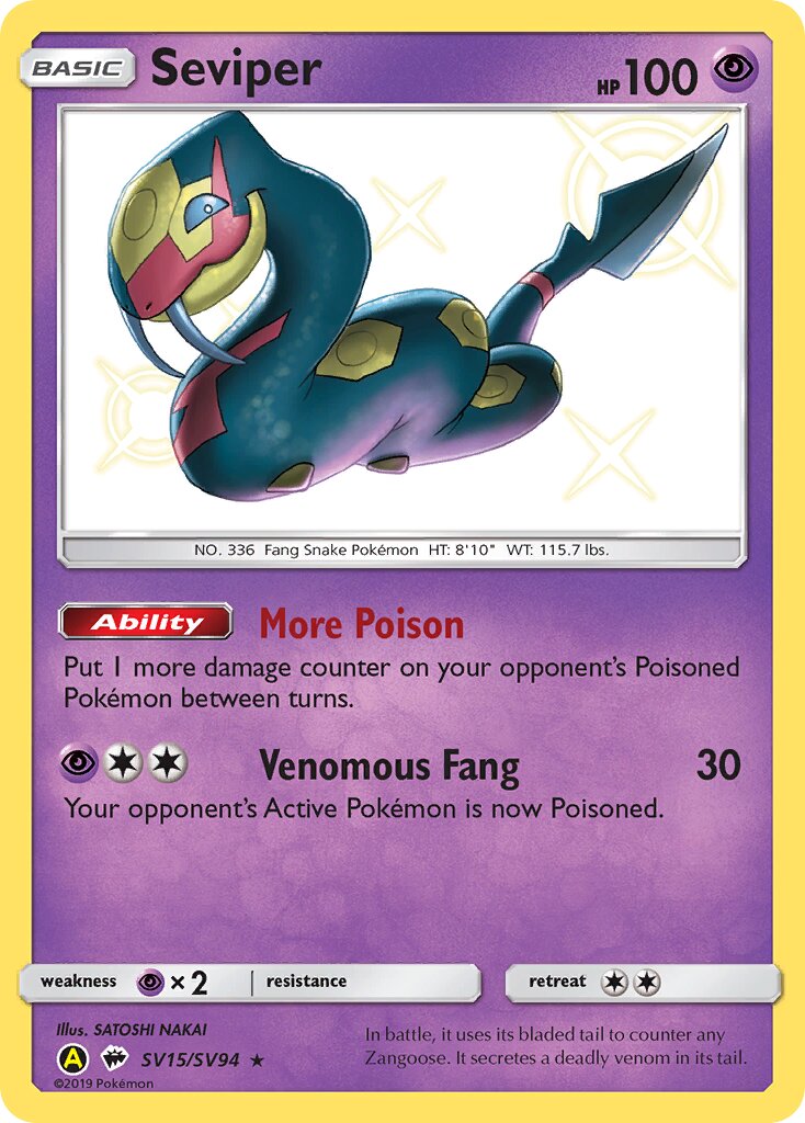 Seviper - SV15/SV94 - Rare Shiny (Inglés Foil NM)