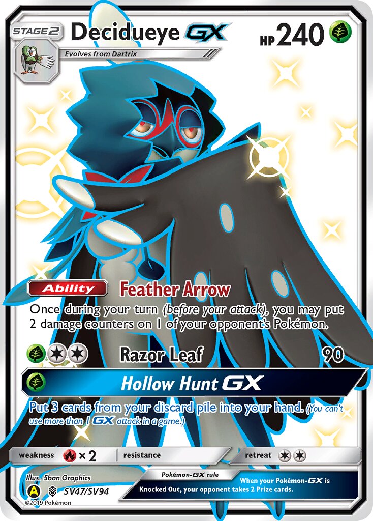 Decidueye-GX - SV47/SV94 - Rare Shiny GX (Inglés Foil LP)