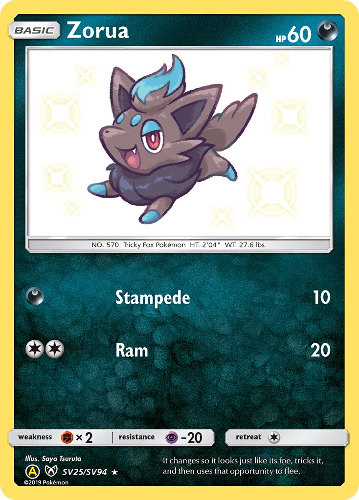 Zorua - SV25/SV94 - Rare Shiny (Inglés Foil NM)