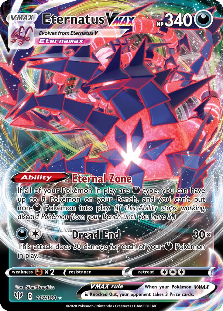 Eternatus VMAX - 117/189 - Holo Rare VMAX (Inglés Foil NM)