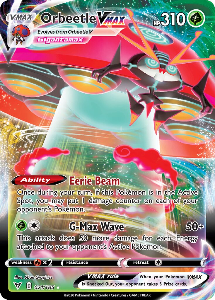 Orbeetle VMAX - 021/185 - Holo Rare VMAX (Inglés Foil NM)