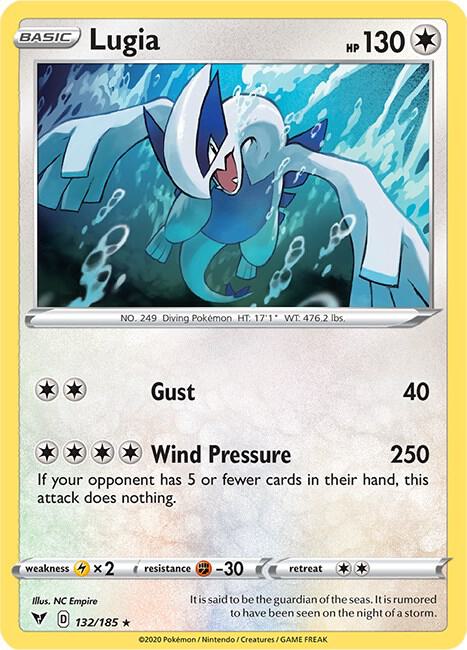 Lugia - 132/185 - Rare Holo (Inglés Foil NM)