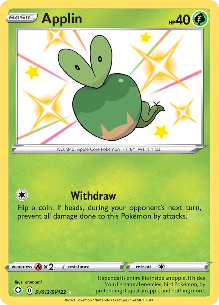 Applin - SV012/SV122 - Rare Shiny (Español Foil NM)