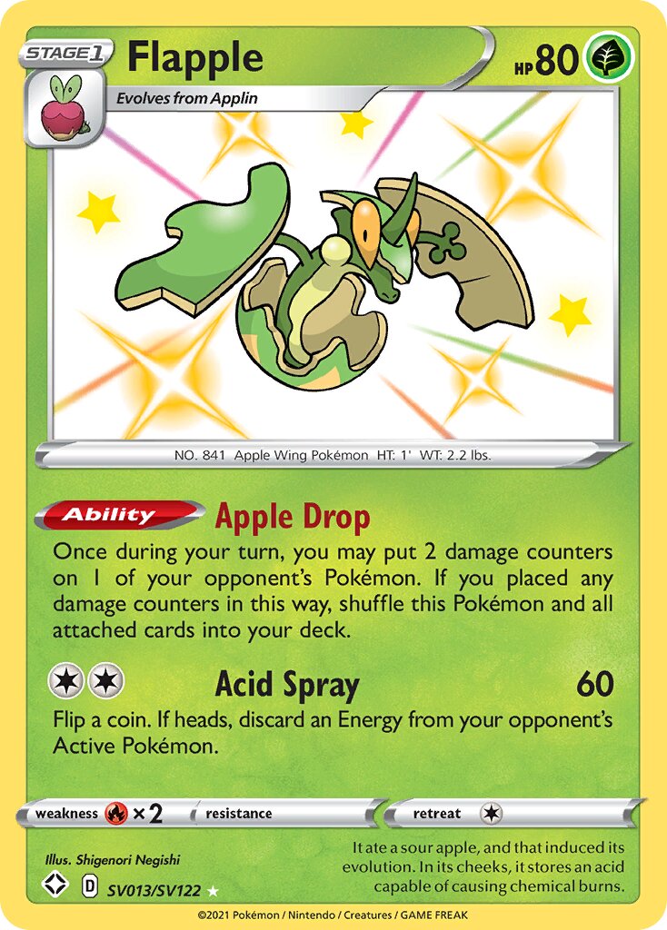 Flapple - SV013/SV122 - Rare Shiny (Inglés Foil NM)