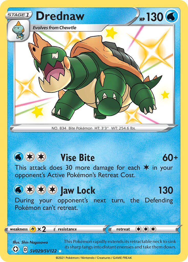 Drednaw - SV029/SV122 - Rare Shiny (Español Foil NM)