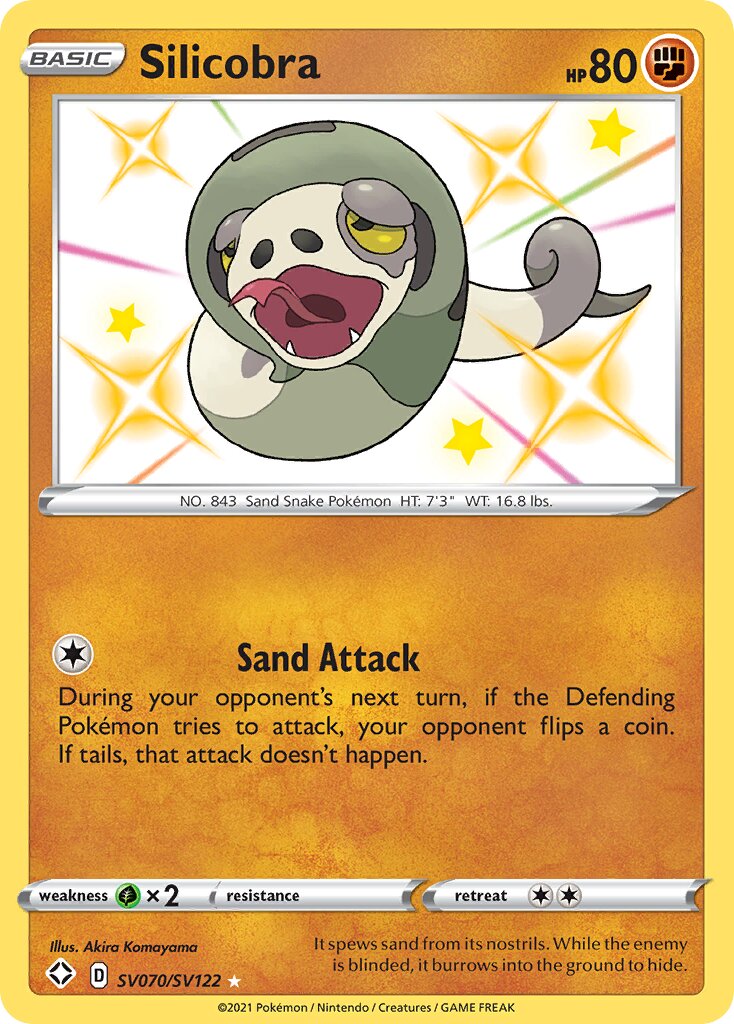 Silicobra - SV070/SV122 - Rare Shiny (Inglés Foil NM)
