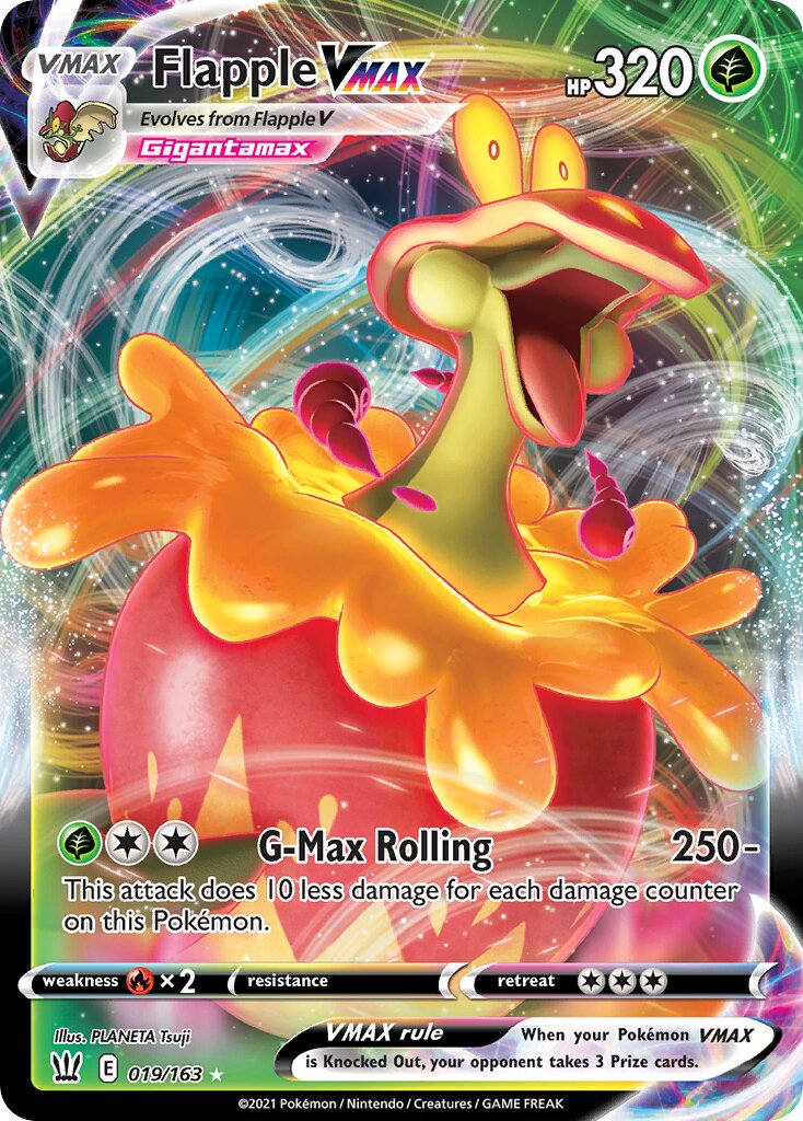Flapple VMAX - 019/163 - Holo Rare VMAX (Inglés Foil NM)