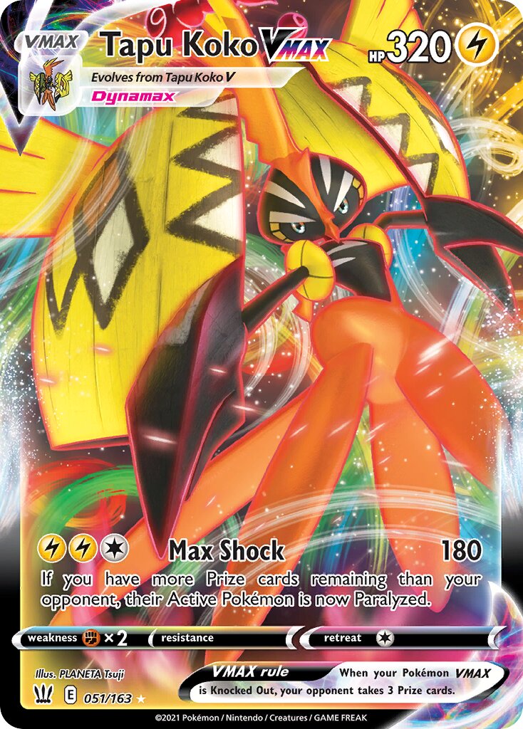 Tapu Koko VMAX - 051/163 - Holo Rare VMAX (Inglés Foil NM)