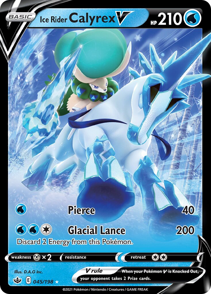Ice Rider Calyrex V - 045/198 - Holo Rare V (Inglés Foil NM)