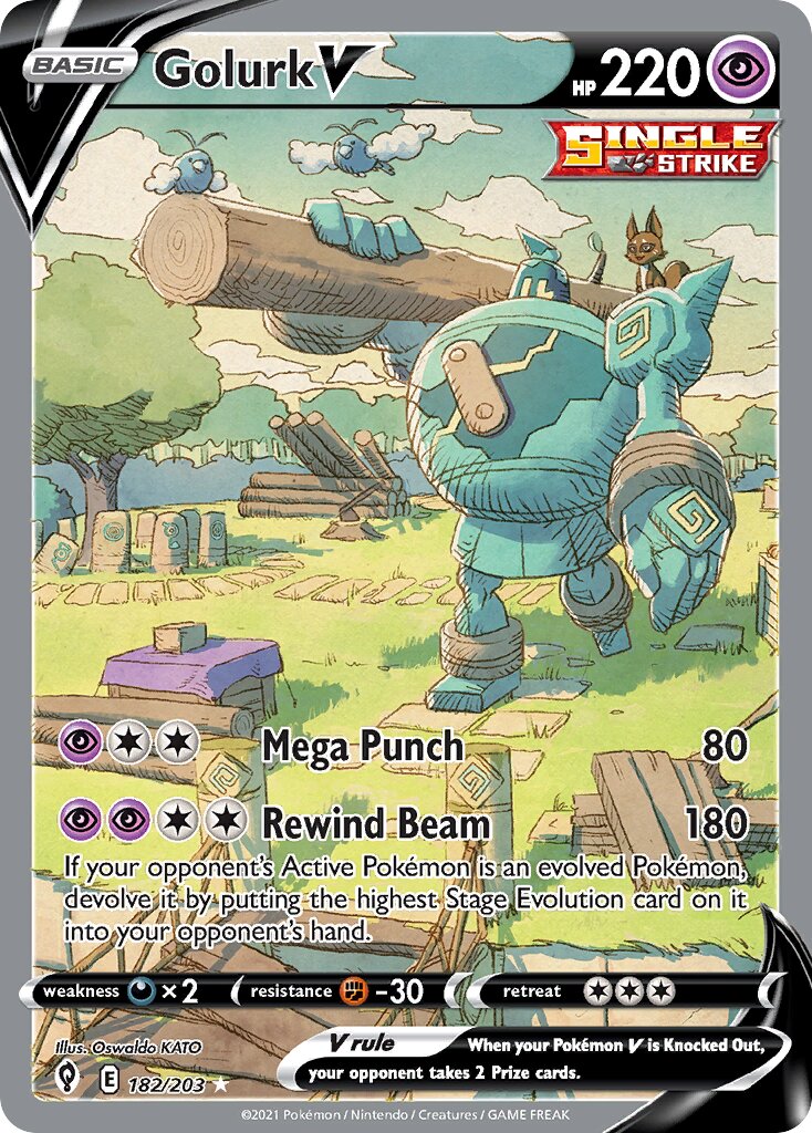 Golurk V - 182/203 - Rare Ultra (Inglés Foil NM)