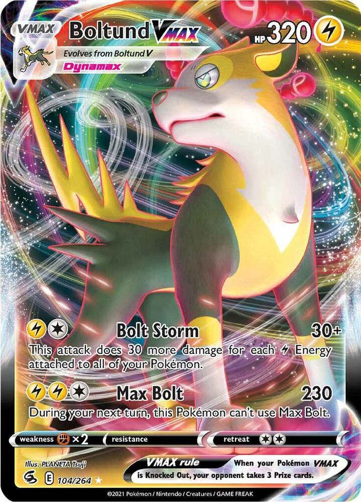 Boltund VMAX - 104/264 - Holo Rare VMAX (Inglés Foil NM)