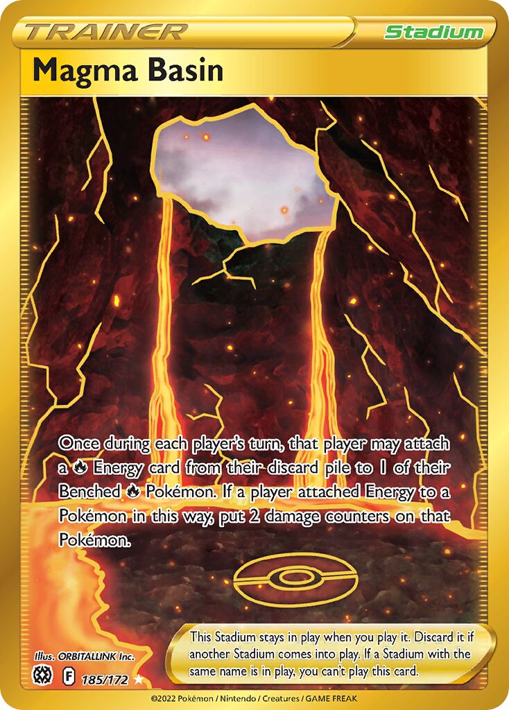 Magma Basin - 185/172 - Rare Secret (Inglés Foil NM)
