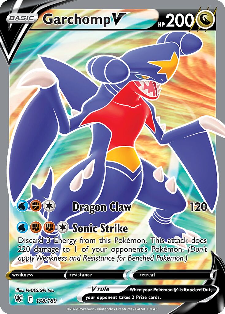 Garchomp V - 178/189 - Rare Ultra (Inglés Foil NM)