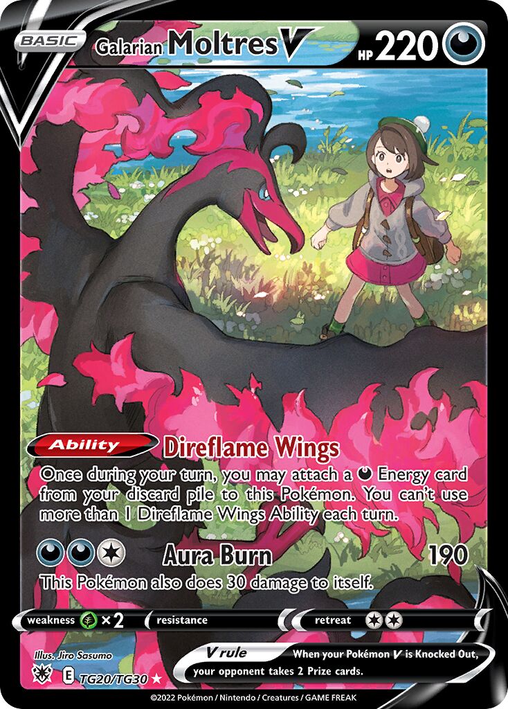 Galarian Moltres V - TG20/TG30 - Holo Rare V (Inglés Foil NM)
