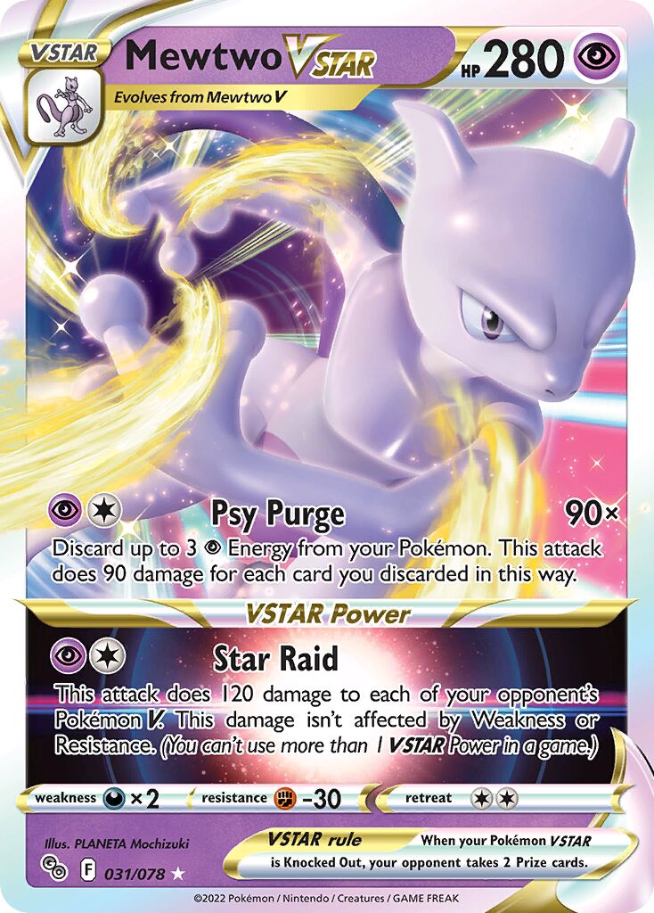 Mewtwo VSTAR - 031/078 - Holo Rare VSTAR (Inglés Foil NM)