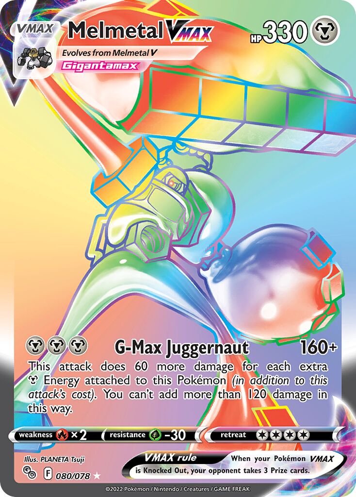 Melmetal VMAX - 080/078 - Rare Rainbow (Español Foil NM)