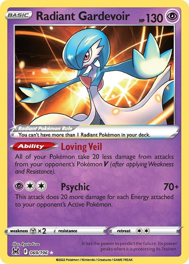 Radiant Gardevoir - 069/196 - Radiant Rare (Inglés Foil NM)