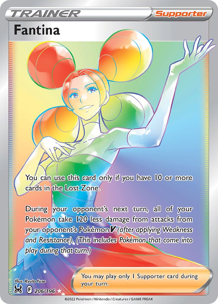Fantina - 206/196 - Rare Rainbow (Inglés Foil NM)