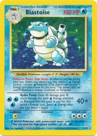 Blastoise - 2/102 - Rare Holo (Inglés Foil MP)