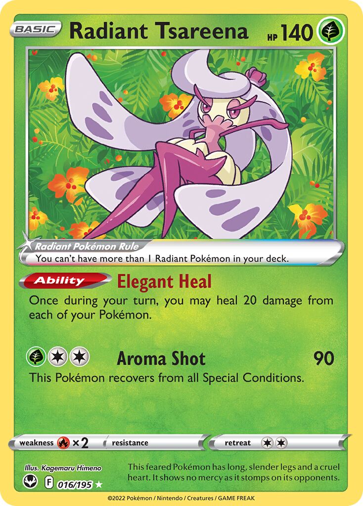 Radiant Tsareena - 016/195 - Radiant Rare (Inglés Foil NM)